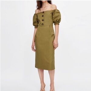 Off Shoulder Midi Dress - Small